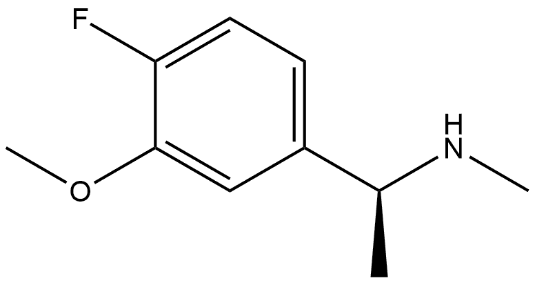 Benzenemethanamine, 4-fluoro-3-methoxy-N,α-dimethyl-, (αS)- Structure