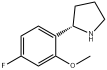 (2S)-2-(4-fluoro-2-methoxyphenyl)pyrrolidine Struktur