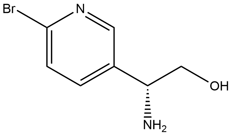 (R)-2-amino-2-(6-bromopyridin-3-yl)ethan-1-ol 结构式