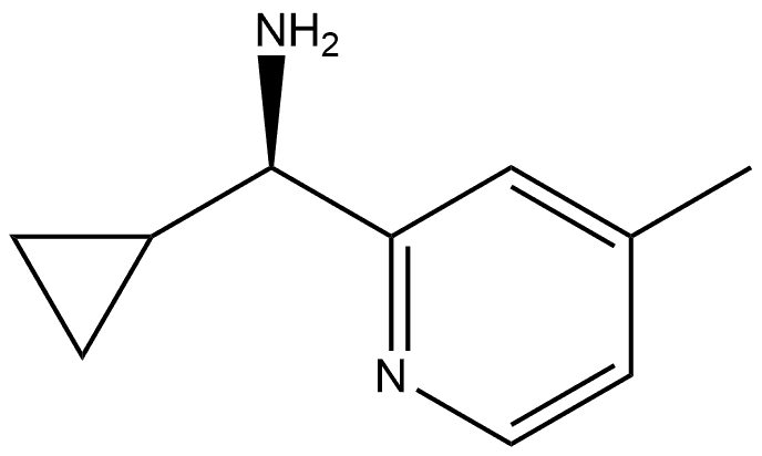 (R)-cyclopropyl(4-methylpyridin-2-yl)methanamine Structure