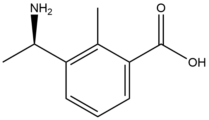 3-[(1R)-1-Aminoethyl]-2-methylbenzoic acid 化学構造式