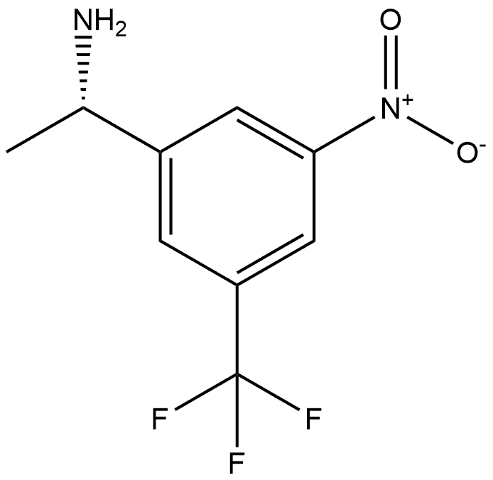 (S)-1-(3-nitro-5-(trifluoromethyl)phenyl)ethan-1-amine 化学構造式