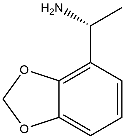 (R)-1-(苯并[D][1,3]二氧杂环戊烯-4-基)乙-1-胺 结构式