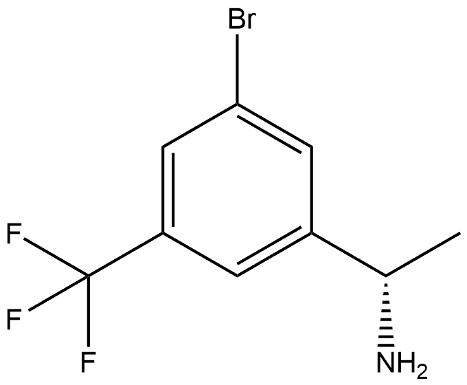 (S)-1-(3-bromo-5-(trifluoromethyl)phenyl)ethanamine Structure
