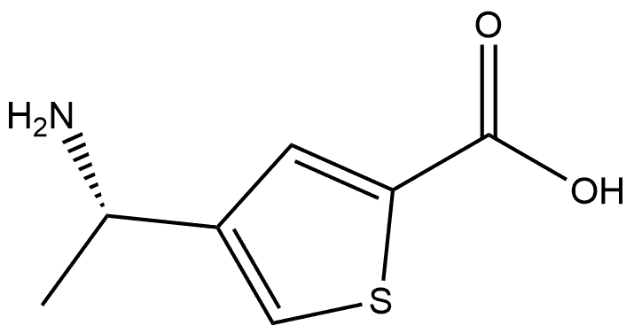 4-[(1S)-1-Aminoethyl]-2-thiophenecarboxylic acid Struktur