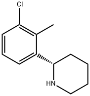 (2S)-2-(3-chloro-2-methylphenyl)piperidine Structure