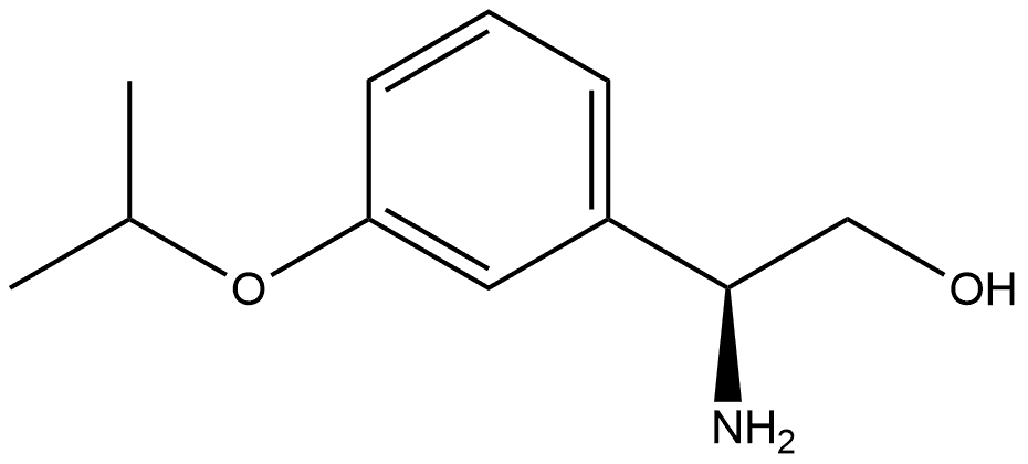 (S)-2-amino-2-(3-isopropoxyphenyl)ethan-1-ol 结构式