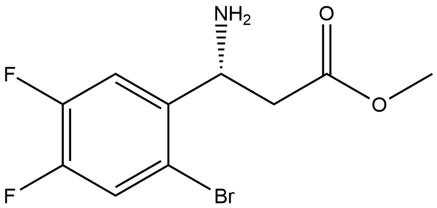 methyl (3R)-3-amino-3-(2-bromo-4,5-difluorophenyl)propanoate Structure