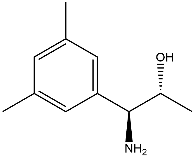 (1S,2R)-1-AMINO-1-(3,5-DIMETHYLPHENYL)PROPAN-2-OL 结构式