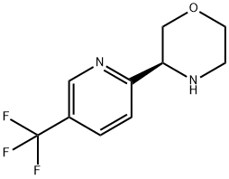 Morpholine, 3-[5-(trifluoromethyl)-2-pyridinyl]-, (3S)- Structure