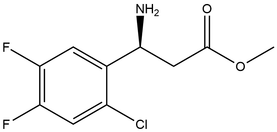 methyl (S)-3-amino-3-(2-chloro-4,5-difluorophenyl)propanoate Struktur