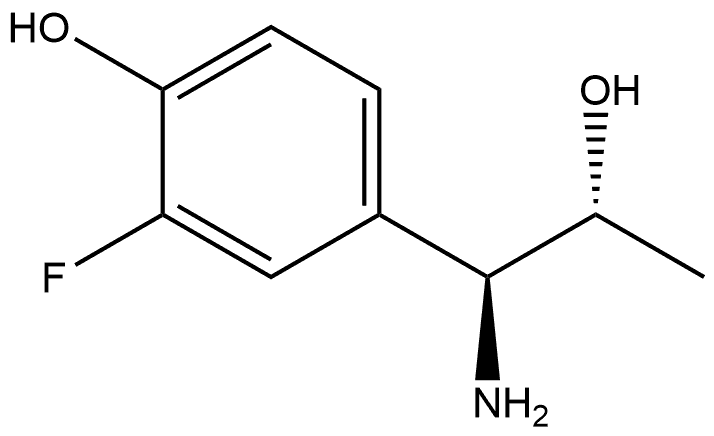 4-((1S,2R)-1-AMINO-2-HYDROXYPROPYL)-2-FLUOROPHENOL 结构式