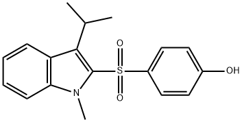 4-(3-ISOPROPYL-1-METHYL-1H-INDOL-3-YLSULFONYL)PHENOL 结构式