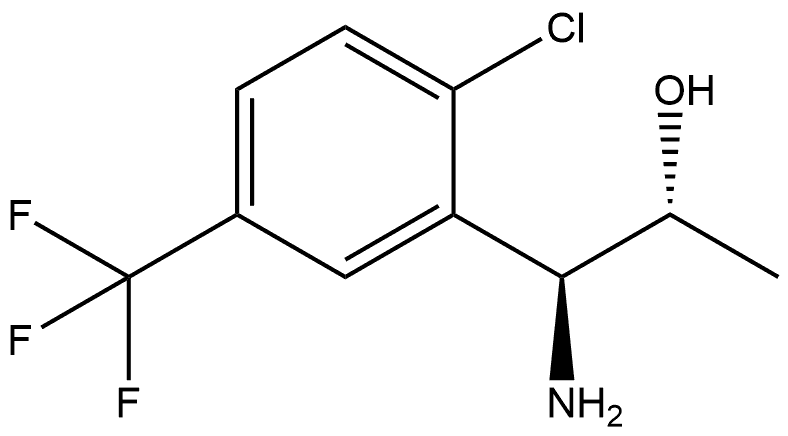 (1S,2R)-1-AMINO-1-[2-CHLORO-5-(TRIFLUOROMETHYL)PHENYL]PROPAN-2-OL 结构式