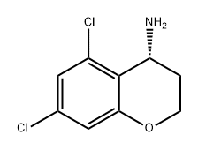 2H-1-Benzopyran-4-amine, 5,7-dichloro-3,4-dihydro-, (4R)- Struktur