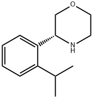 Morpholine, 3-[2-(1-methylethyl)phenyl]-, (3R)- 化学構造式