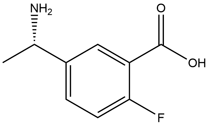 5-[(1S)-1-Aminoethyl]-2-fluorobenzoic acid Struktur