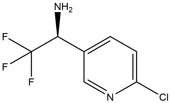3-Pyridinemethanamine, 6-chloro-α-(trifluoromethyl)-, (αS)- Structure