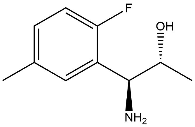 (1S,2R)-1-AMINO-1-(2-FLUORO-5-METHYLPHENYL)PROPAN-2-OL,1213591-09-3,结构式