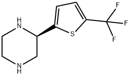5-((2R)PIPERAZIN-2-YL)-2-(TRIFLUOROMETHYL)THIOPHEN,1213629-43-6,结构式