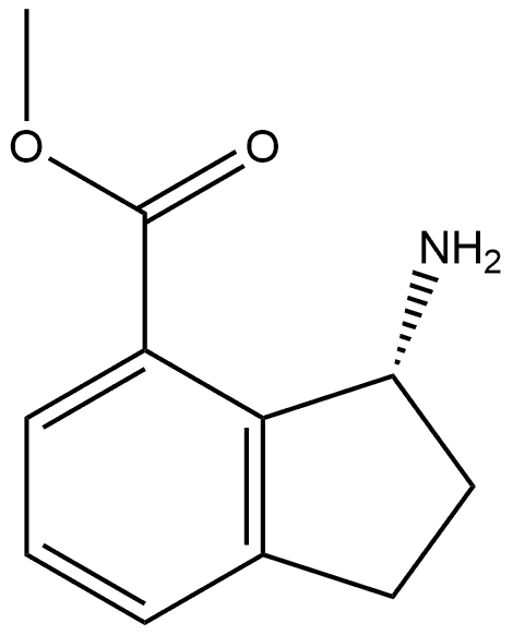 Methyl (R)-3-amino-2,3-dihydro-1H-indene-4-carboxylate 化学構造式