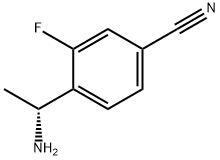 Benzonitrile, 4-[(1R)-1-aminoethyl]-3-fluoro- Struktur