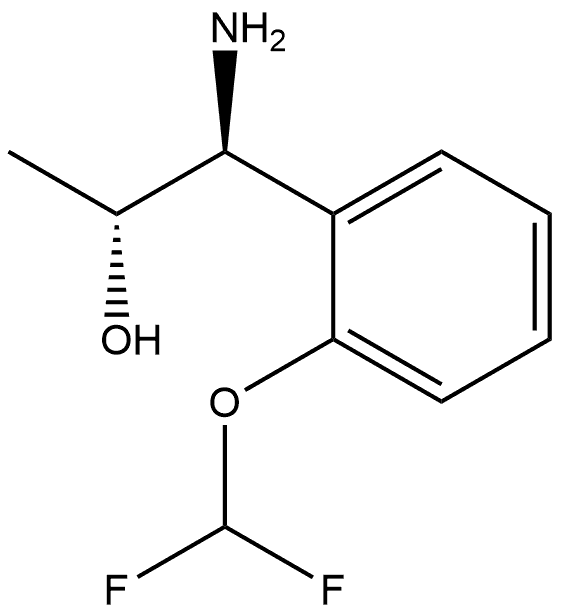 (1S,2R)-1-AMINO-1-[2-(DIFLUOROMETHOXY)PHENYL]PROPAN-2-OL 结构式