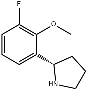 (2S)-2-(3-fluoro-2-methoxyphenyl)pyrrolidine Struktur