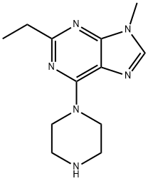 2-Ethyl-9-methyl-6-(piperazin-1-yl)-9H-purine Structure