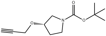 1-Pyrrolidinecarboxylic acid, 3-(2-propyn-1-yloxy)-, 1,1-dimethylethyl ester, (3S)- Structure