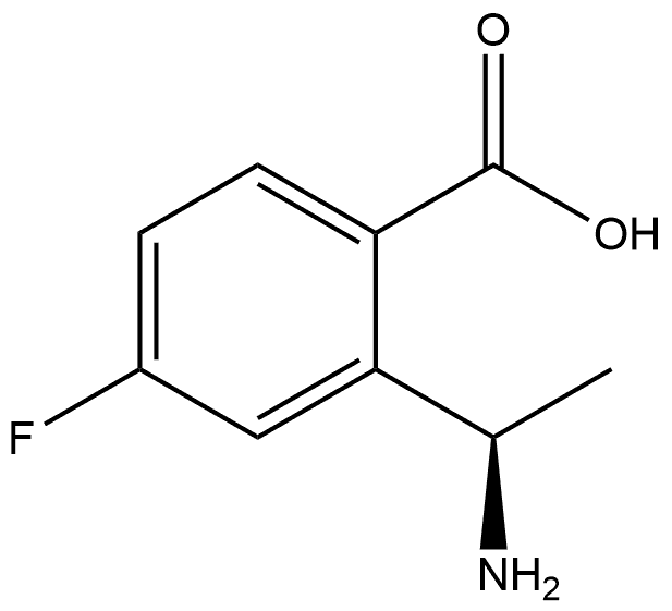 (R)-2-(1-氨乙基)-4-氟苯甲酸,1213828-57-9,结构式