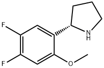(2S)-2-(4,5-difluoro-2-methoxyphenyl)pyrrolidine 化学構造式