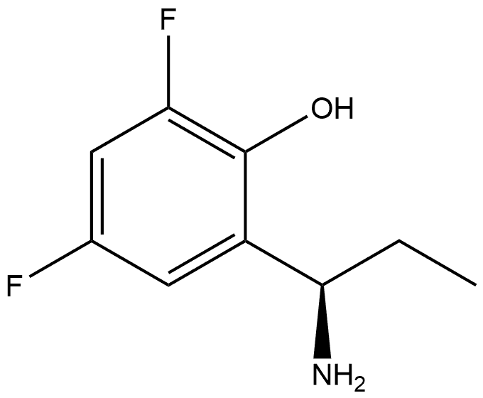 (R)-2-(1-aminopropyl)-4,6-difluorophenol Struktur