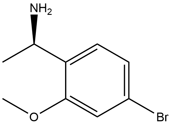 (R)-1-(4-bromo-2-methoxyphenyl)ethanamine 化学構造式