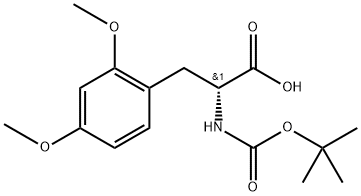 (2R)-2-{[(tert-butoxy)carbonyl]amino}-3-(2,4-dimethoxyphenyl)propanoic acid Struktur
