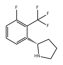 Pyrrolidine, 2-[3-fluoro-2-(trifluoromethyl)phenyl]-, (2S)- 化学構造式