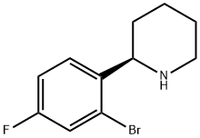 (2R)-2-(2-bromo-4-fluorophenyl)piperidine Structure