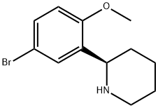 (2R)-2-(5-bromo-2-methoxyphenyl)piperidine,1213966-50-7,结构式