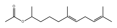 6,9-Undecadien-2-ol, 6,10-dimethyl-, 2-acetate, (6E)- Structure