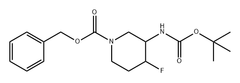 1-Piperidinecarboxylic acid, 3-[[(1,1-dimethylethoxy)carbonyl]amino]-4-fluoro-, phenylmethyl ester