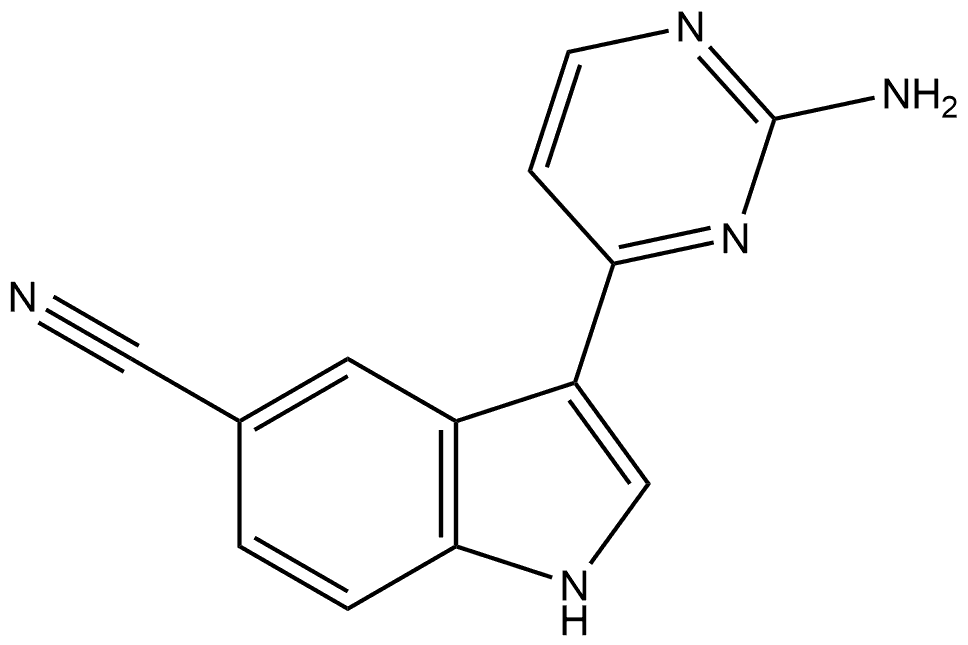 3-(2-Amino-4-pyrimidinyl)-1H-indole-5-carbonitrile|