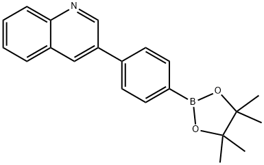 3-[4-(4,4,5,5-Tetramethyl-1,3,2-dioxaborolan-2-yl)phenyl]quinoline Structure