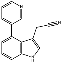 2-(4-(Pyridin-3-yl)-1H-indol-3-yl)acetonitrile Struktur