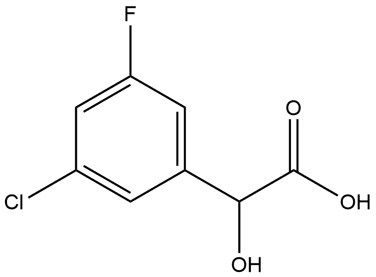 3-Chloro-5-fluoro-α-hydroxybenzeneacetic acid Structure