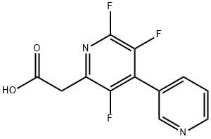 2-(3,5,6-Trifluoro-4-(pyridin-3-yl)pyridin-2-yl)acetic acid 结构式