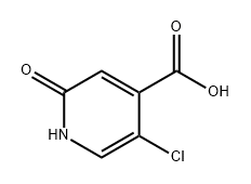5-氯-2-氧代-1,2-二氢吡啶-4-羧酸 结构式