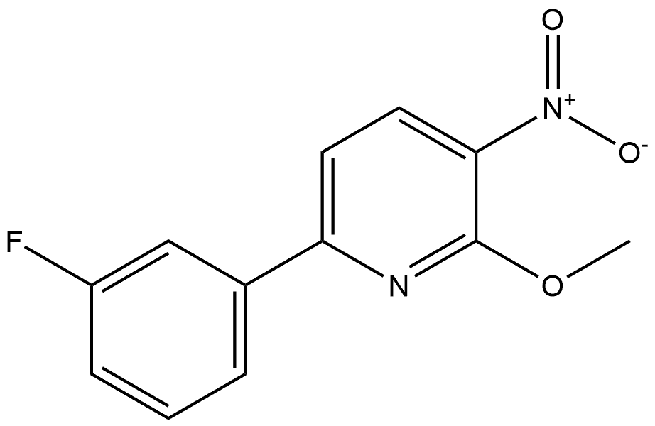 6-(3-fluorophenyl)-2-methoxy-3-nitropyridine Structure