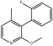 3-(2-Fluorophenyl)-2-methoxy-4-methylpyridine Structure