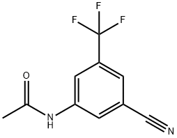 3-Cyano-5-(trifluoromethyl)acetanilide 化学構造式