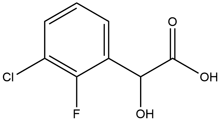 Benzeneacetic acid, 3-chloro-2-fluoro-α-hydroxy- Structure